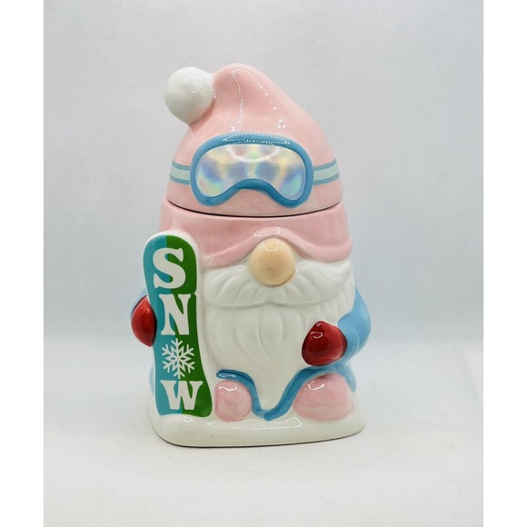 Martha Stewart Other - Martha Stewart Snow Gnome‎  Candle Pink Snowboarder Snow Day  NEW with Issues